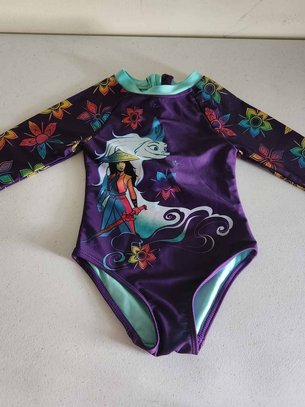 Disney Raya And Sisu Size 3t Girls Bathing Suit